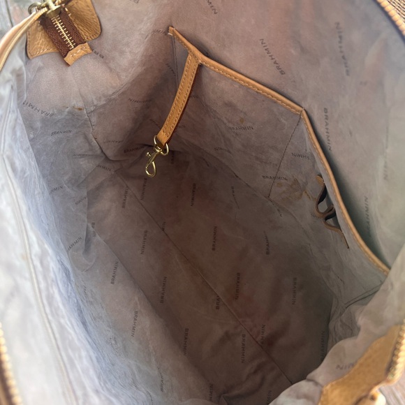 Brahmin Large Duxbury Satchel NEPAL Leather NATURAL - Picture 3 of 16